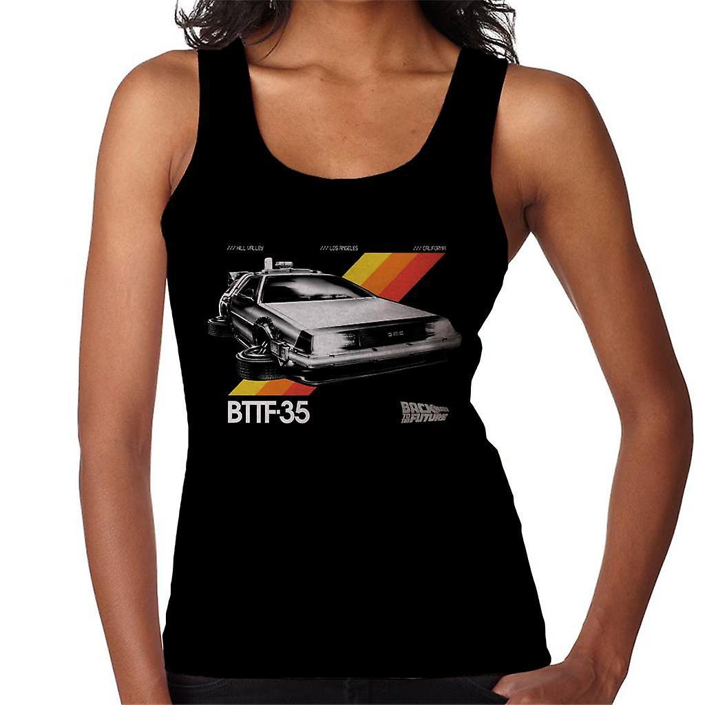 Back to the Future 35th Anniversary Delorean Women's Vest Black Medium