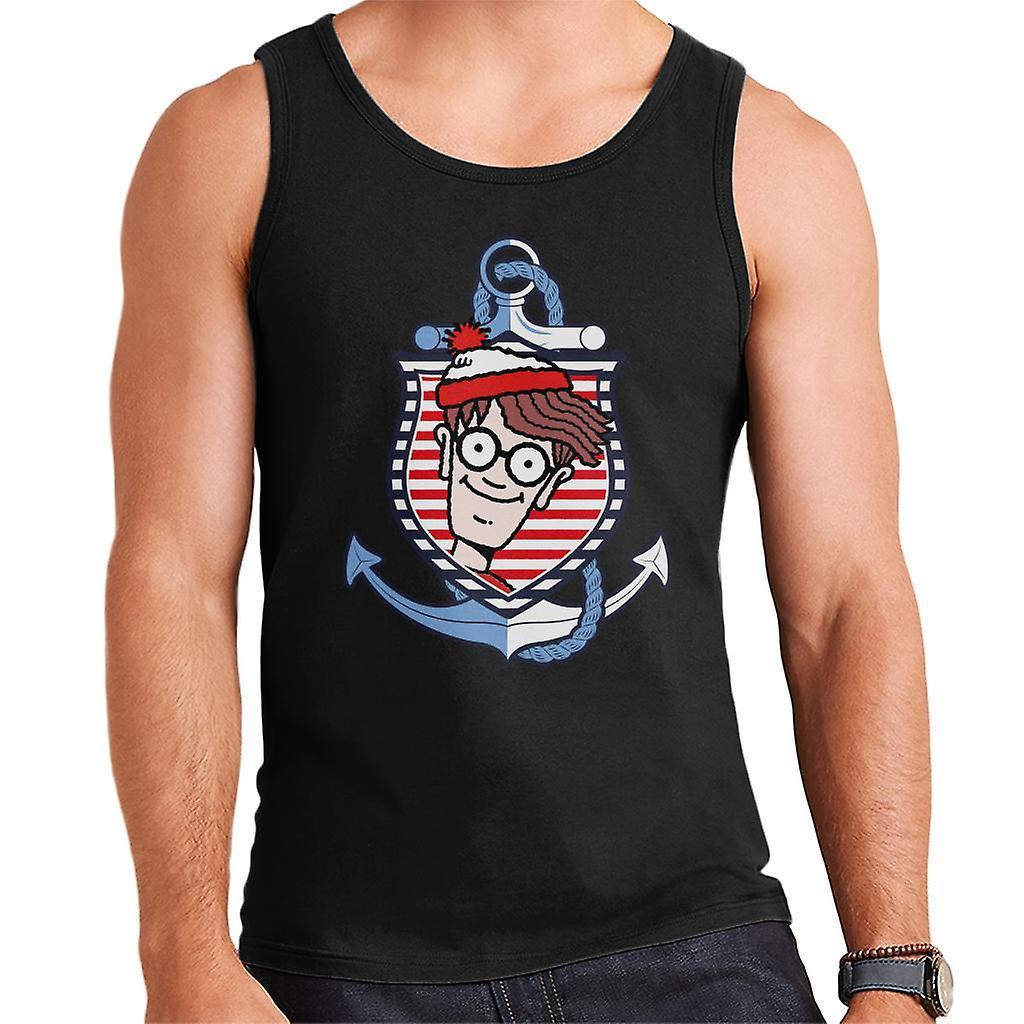 Wheres Wally Where's Wally Anchor Men's Vest Black X-Large