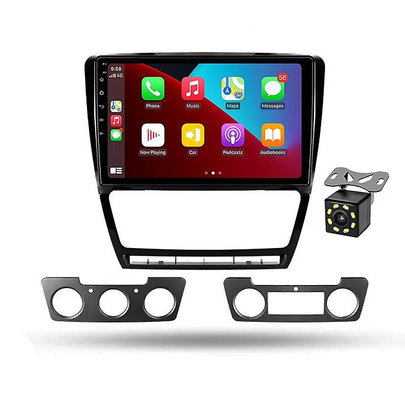 JIULUNET Wireless CarPlay Android Auto Radio for SKODA Octavia 2 A5 2008-2013 Car Multimedia 2din autoradio