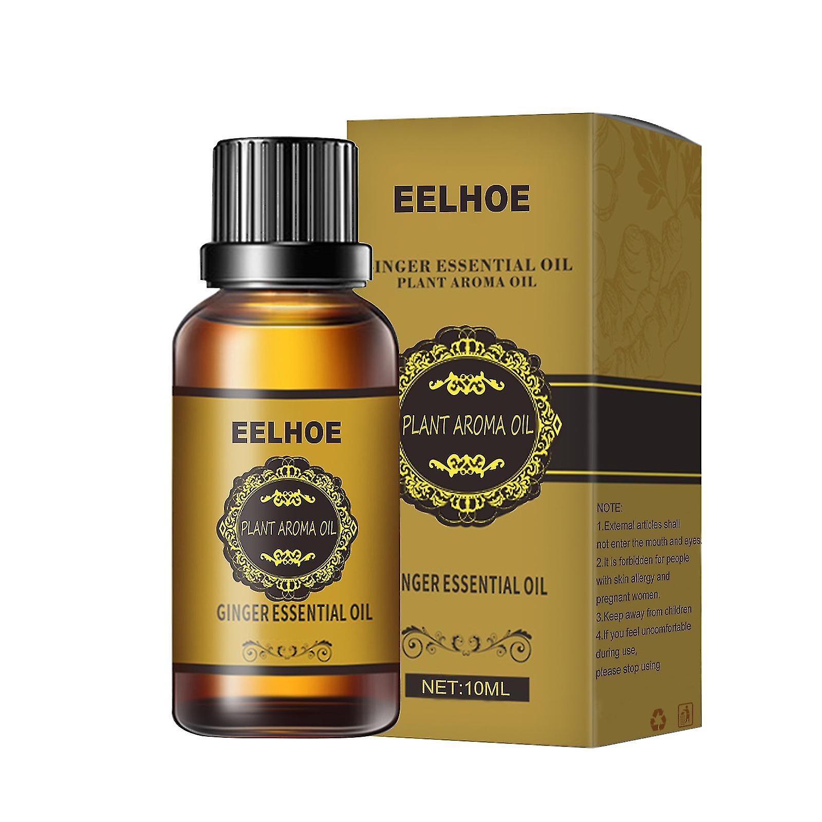 Elciaicle Eelhoe Ginger Body Sculpting Essential Oil Firming Slimming Thin Belly Massage Shaping Body Sculpting Massage Compound Essential Oil 10ml...