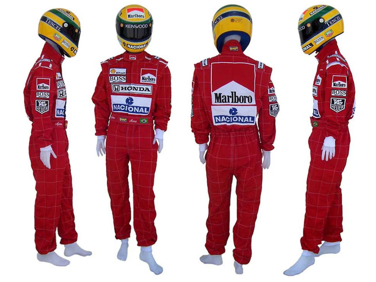 Kartex Suits Ayrton Senna F1 Motorsport Embroidered Fan Racing Kart Suit-02 S