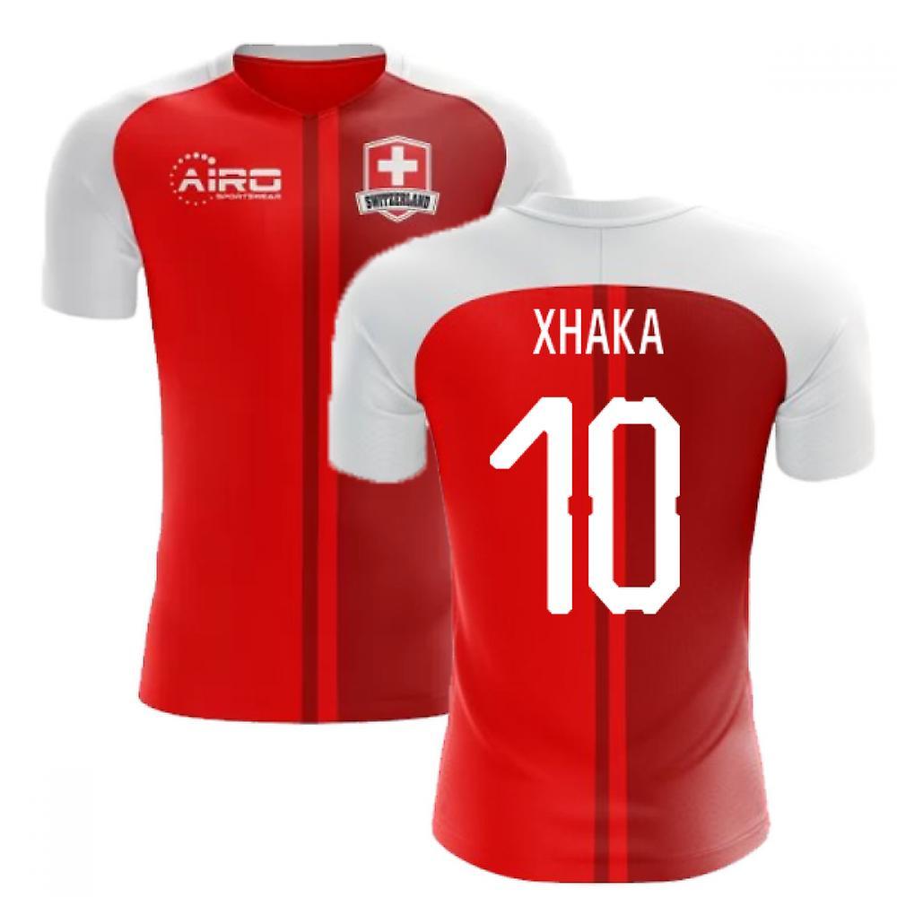 Airo Sportswear 2024-2025 Switzerland Home Concept Football Shirt (Xhaka 10) - Kids Red XLB