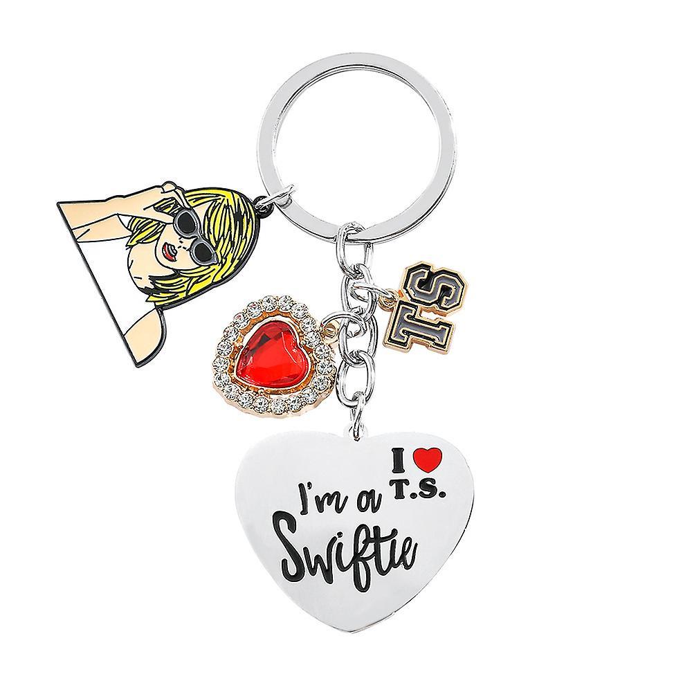 Sevenday Taylor Swift Charm Keychain Merchandise Im A Swiftie I Love T.s Keychain Gifts For Fans Women Girls