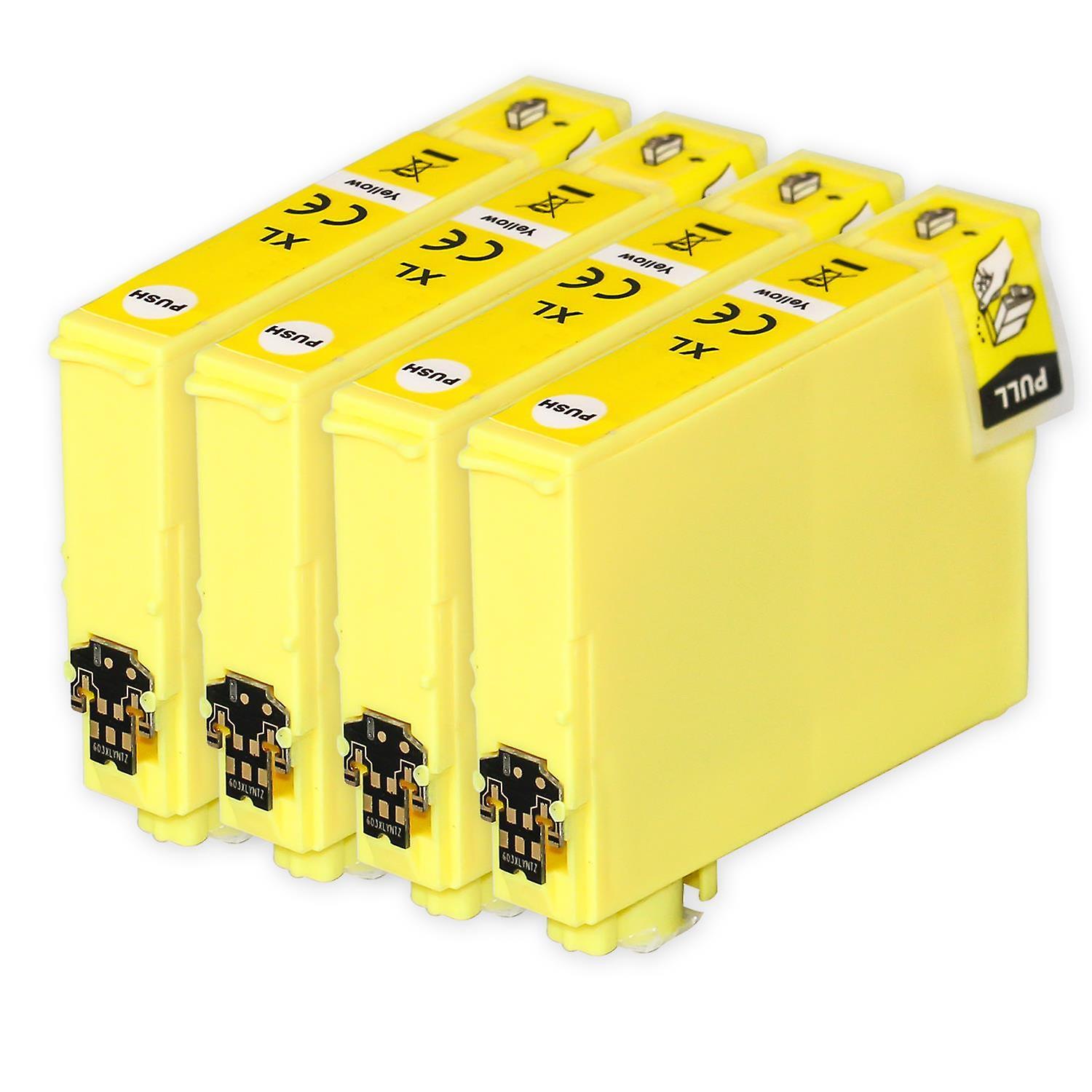 4 Yellow Ink Cartridges to replace Epson T3474 (34XL Series) Compatible/non-OEM from Go Inks