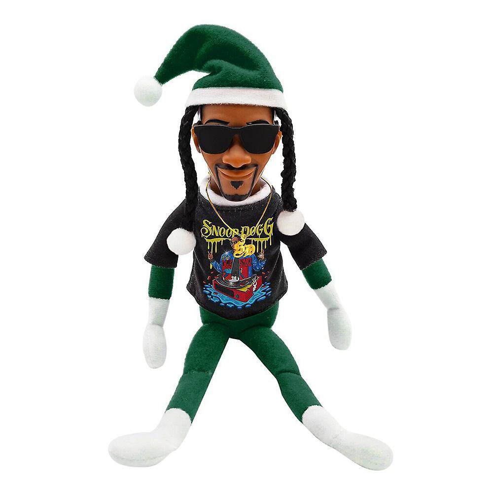 Waytogo Snoop Dogg Snoop On A Stoop Hip Hop Lovers Christmas Xmas Elf Doll,small Plush Toys Shelf Decoration Decors, Includes Accessories C