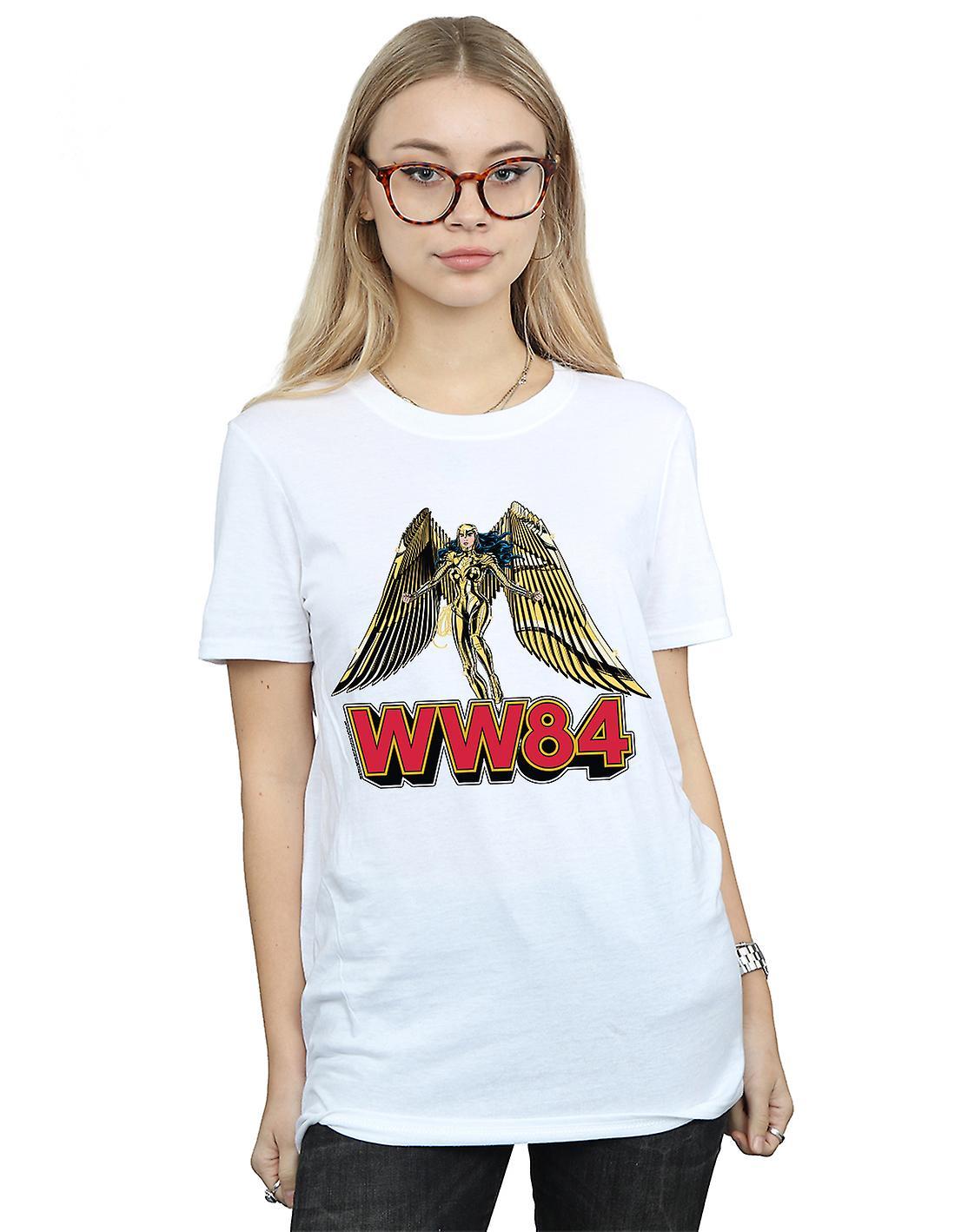 Absolute Cult DC Comics Women's Wonder Woman 84 Golden Armour Boyfriend Fit T-Shirt White XXXX-Large