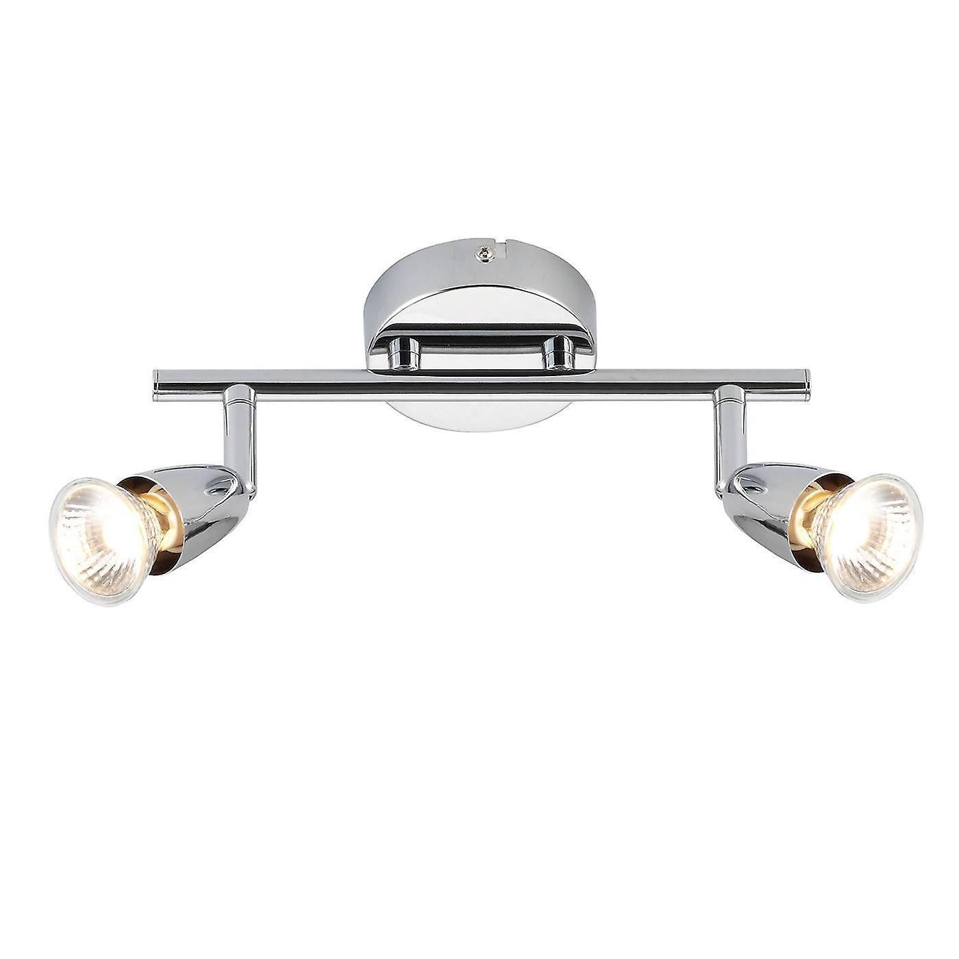 Endon Lighting Amalfi 2 Light Adjustable Spotlight Chrome, GU10