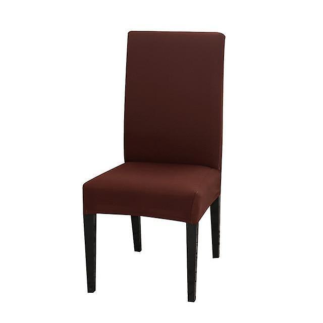 Slowmoose Stretch Spandex Removable Dining Room Chair Covers-  Solid Color light coffee Universal