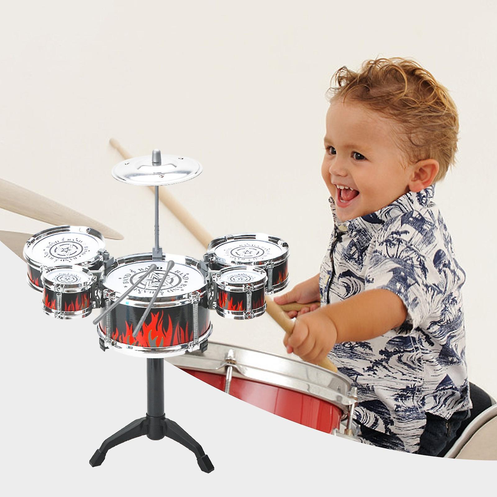 Baodan Jazz Drum Children's Musical Instrument Five Drum Set Drum Toy Infant Early Education Percussion Instrument