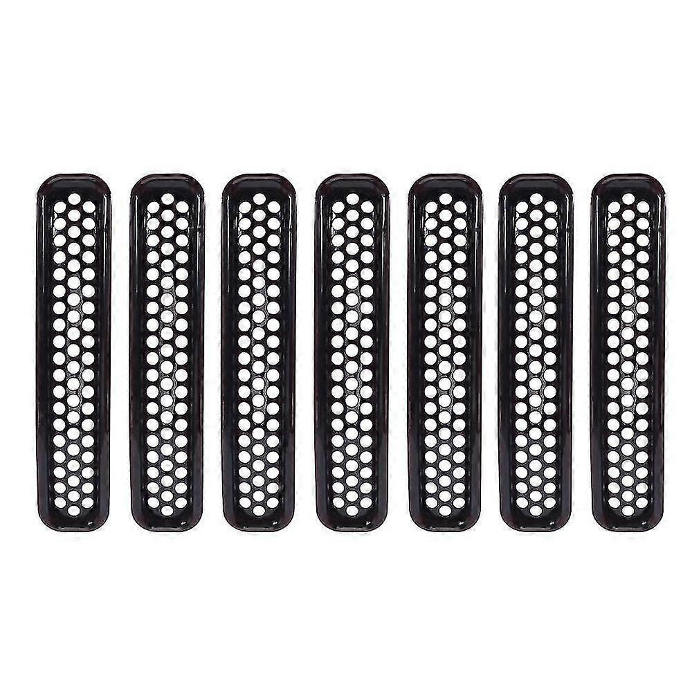 Elrachen Honeycomb Mesh Front Grill Inserts Kit Fit For 1997-2006 Jeep Wrangler Tj & Unlimited - (7Pcs)