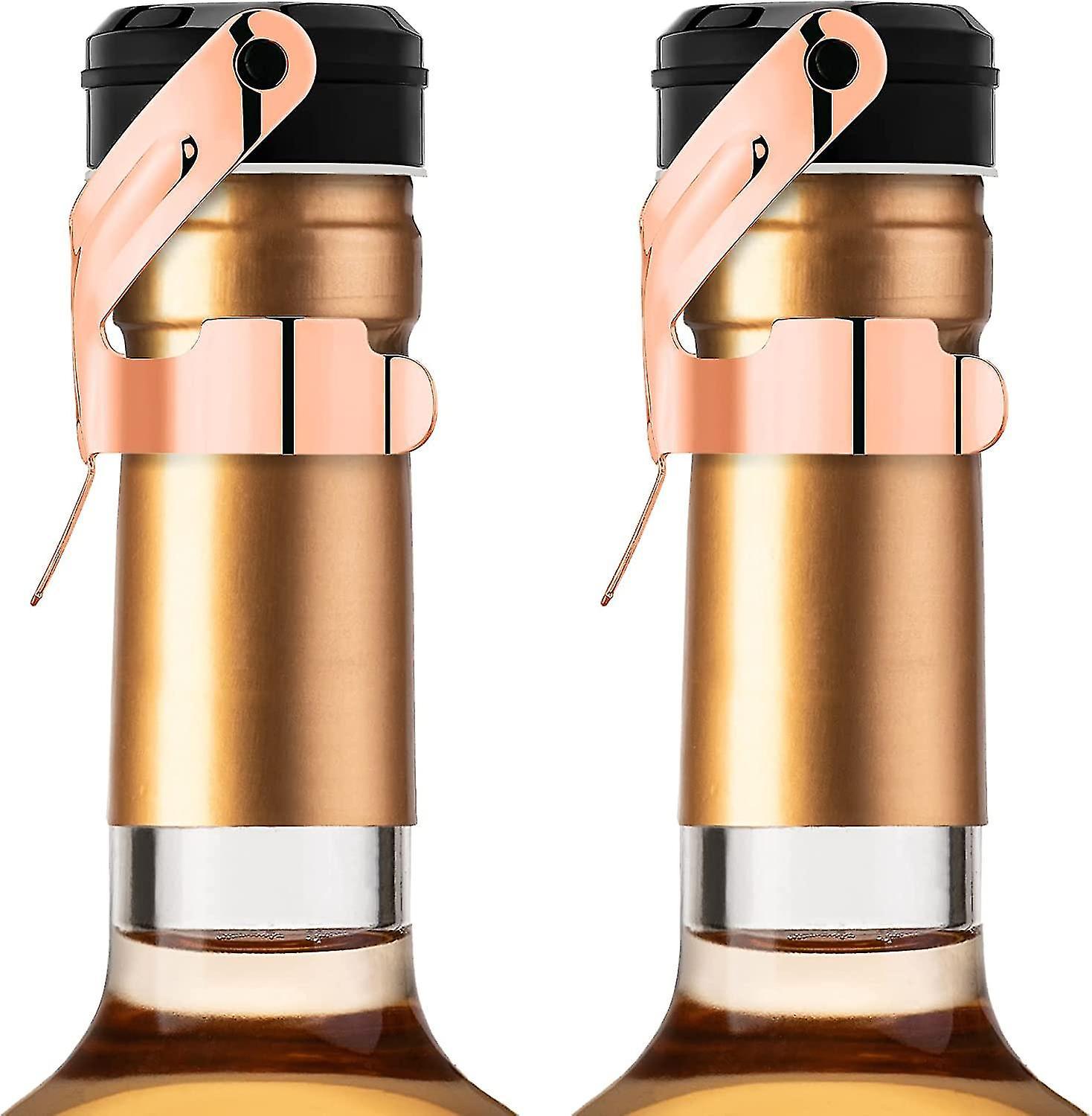 unbrand Champagne & Wine Bottle Stoppers With Food Grade Silicone For Wine/champagne/cava/prosecco/sparkling gold and rosegold each 2pcs