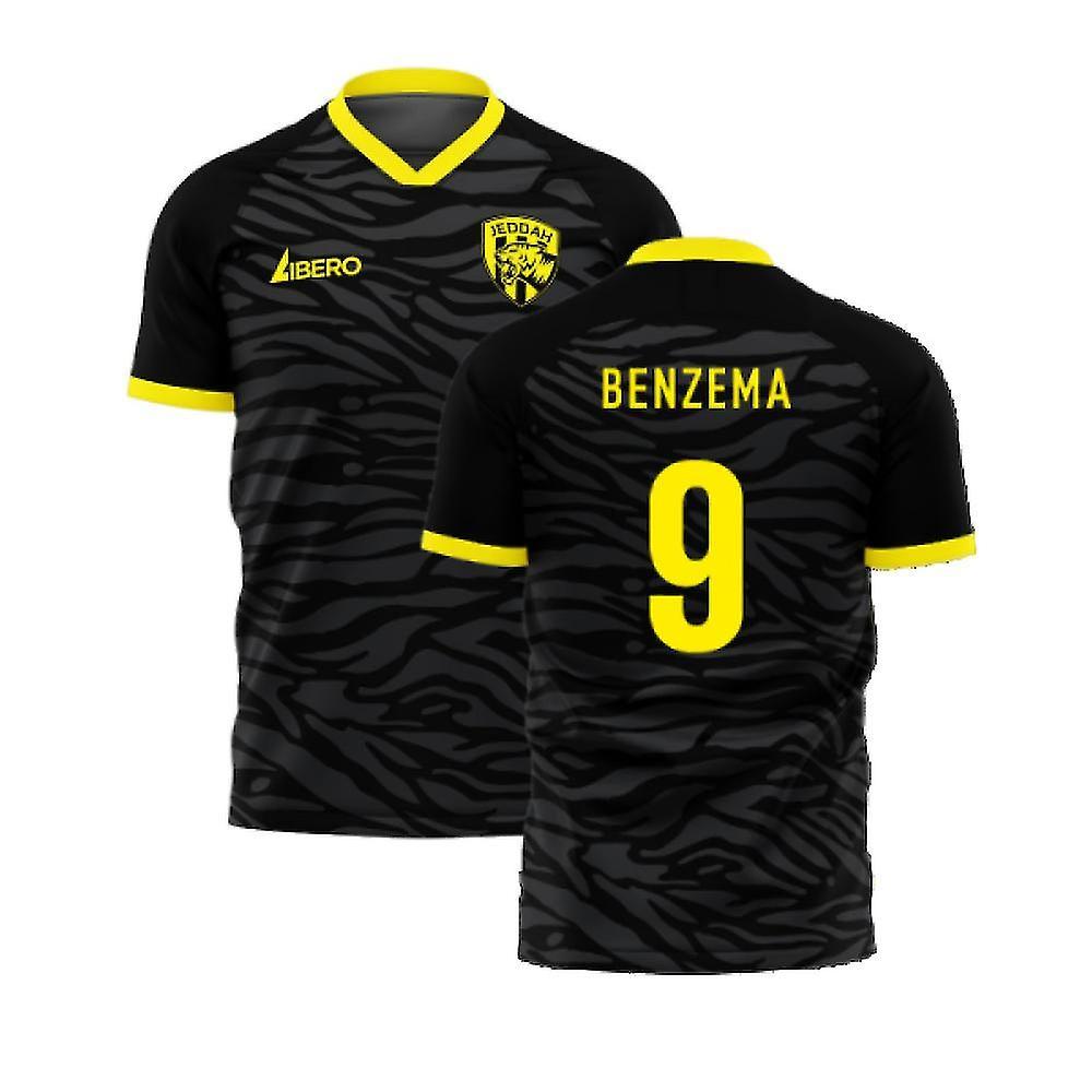 Libero Sportswear Al-Ittihad 2024-2025 Away Concept Football Kit (Libero) (Benzema 9) Black M