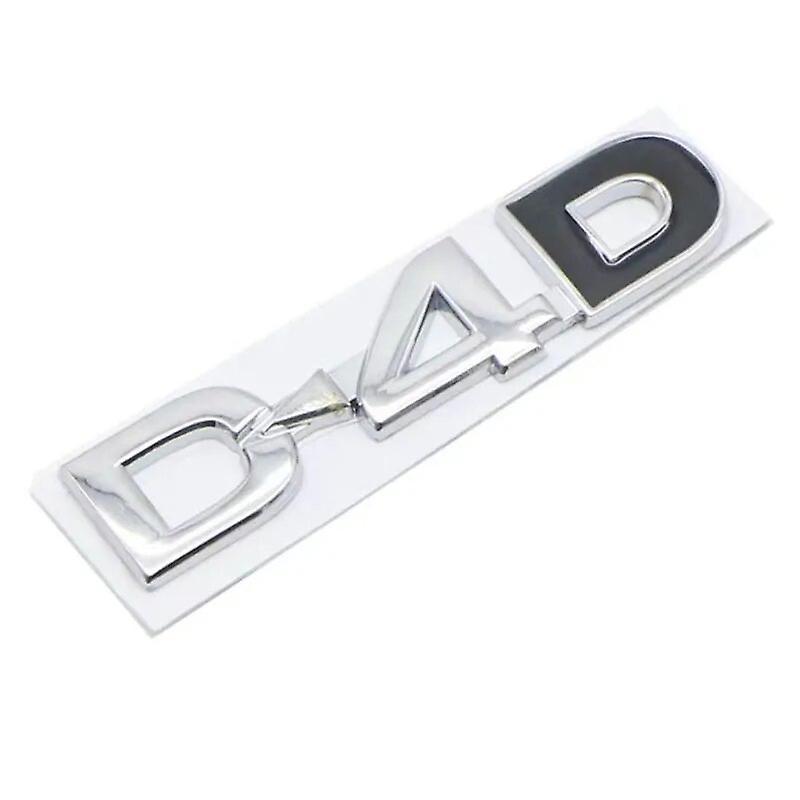 Hikig 3d Metal D4d Logo Emblem Car Badge Trunk Decal For Toyota Yaris Corolla Avensis Land Cruiser Hilux D4d Sticker Accessories Silver Black