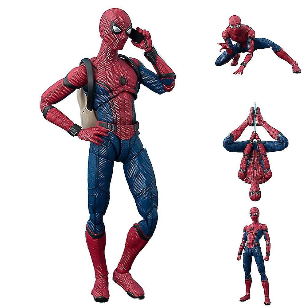 Jnnjv Spiderman Home Coming Spider-man Action Figure, All Joints Movable Collectible Model Toy Figures With Replaceable Accessories