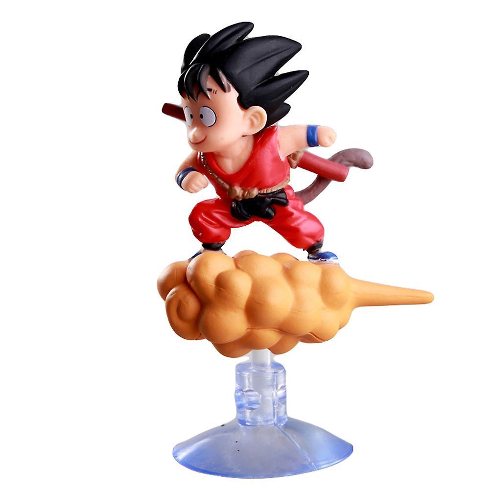 Remorui Cute Dragon Ball Goku PVC Action Figure Suction Cup Toy Car Window Mirror Decor Red Goku