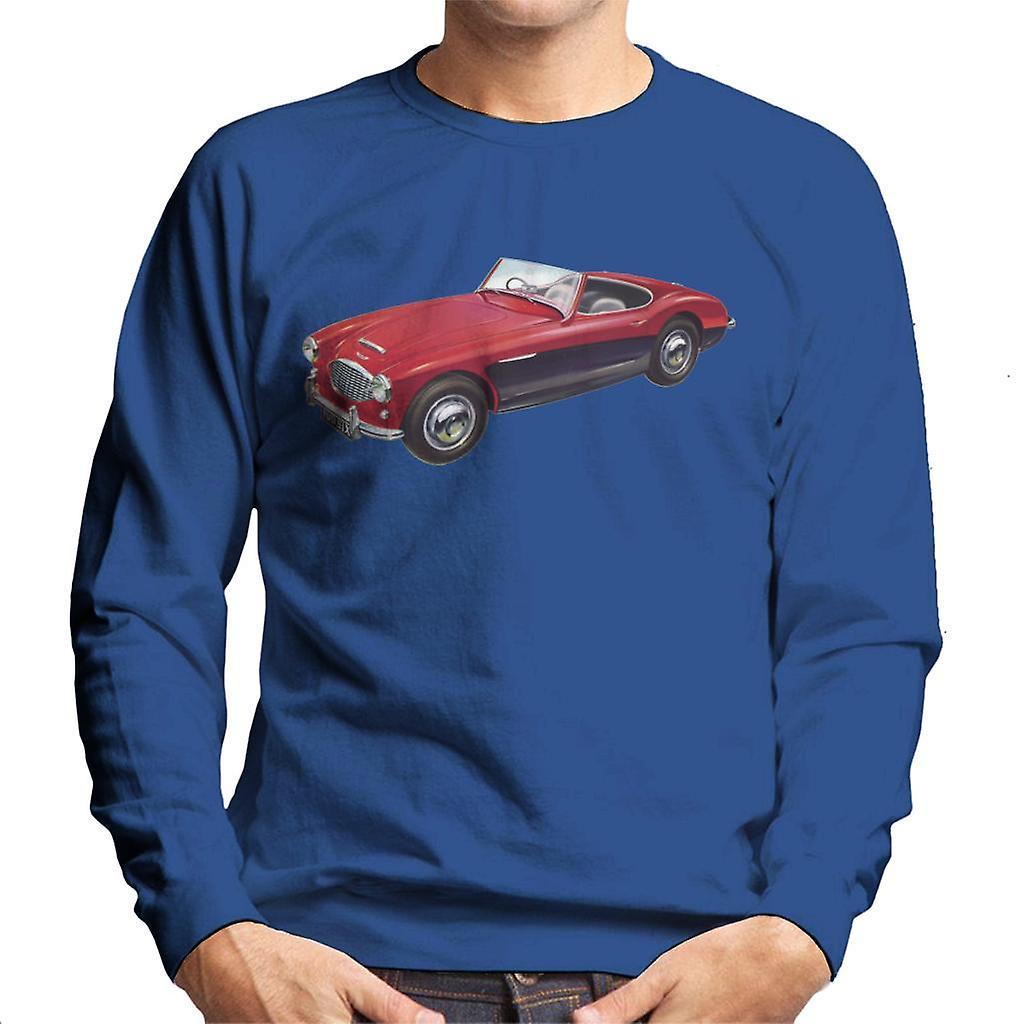 Austin Healey 3000 Mark II Red British Motor Heritage Men's Sweatshirt Royal Blue Large