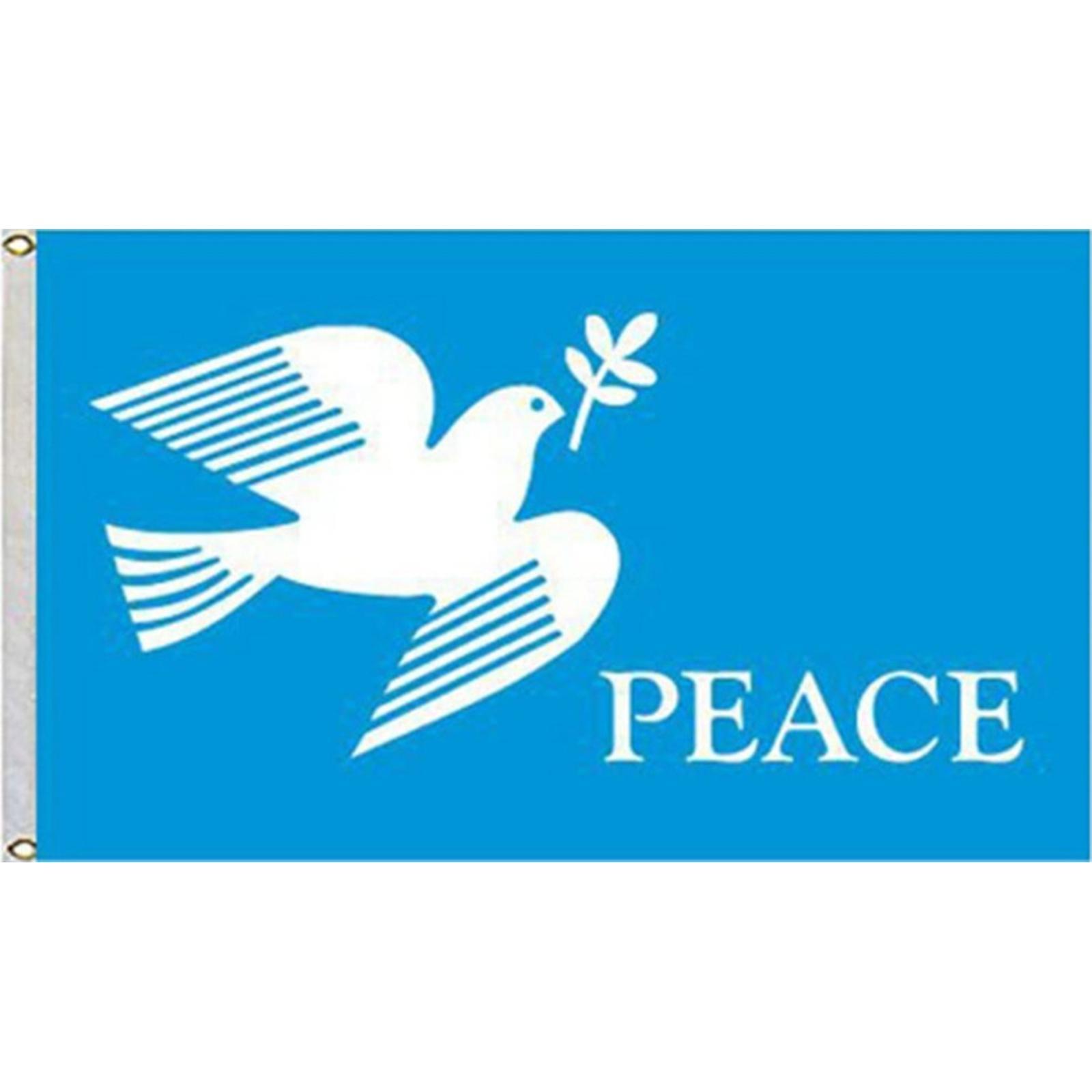 unbrand Peace Flag 150 X 90 Cm Windward Banner Dove Peace Sign Symbol Flag Vivid Colour Flag For Patio Lawn Home Outdoor Decoration D