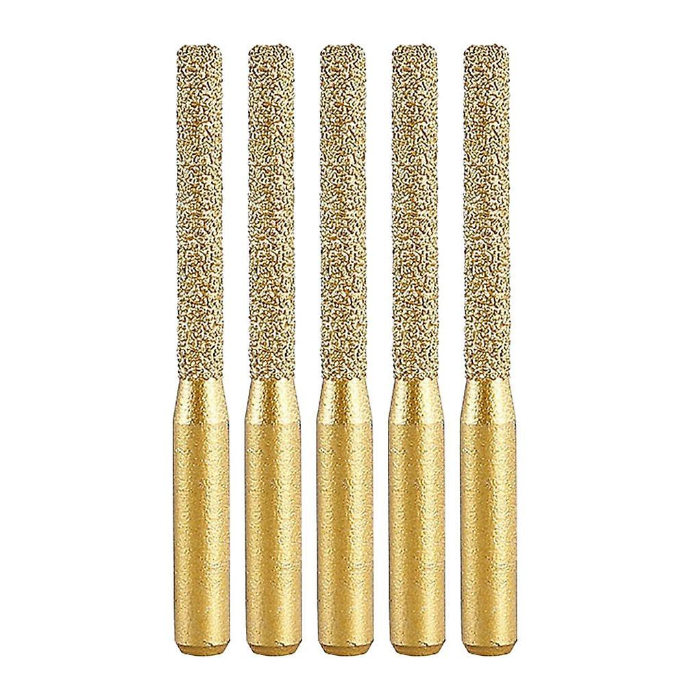 LNMHYTZ 5Pcs Diamond Brazed Router Bit 6.35mm Straight Shank Milling Cutter For Granite Tile Marble Stone En