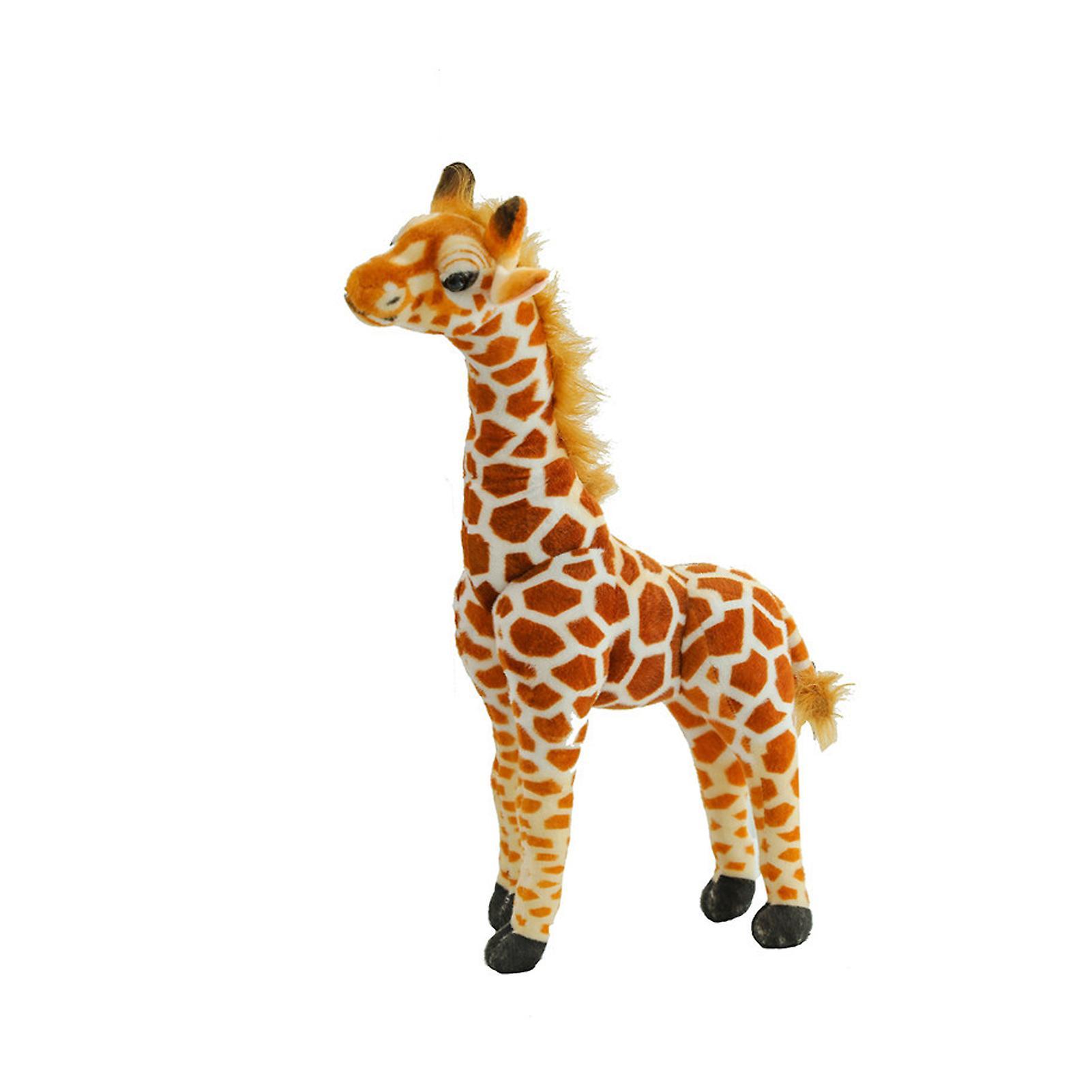 Haloppe Realistic Giraffe Plush Toy Standing Soft Fluffy Stuffed Animal Plushie Kids Comfort Doll Home Decoration Girlfriend Birthday Gift M