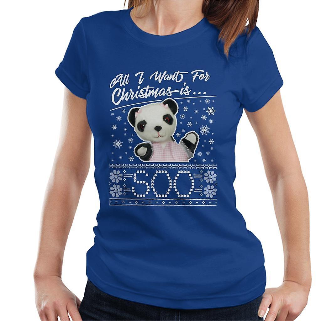 Sooty Christmas All I Want For Christmas Is Soo Women's T-Shirt Royal Blue XX-Large