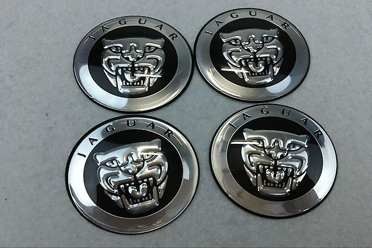 XYC Modified hub sticker, hub center cover sticker, 65MM hub cover - Jaguar (four pack)