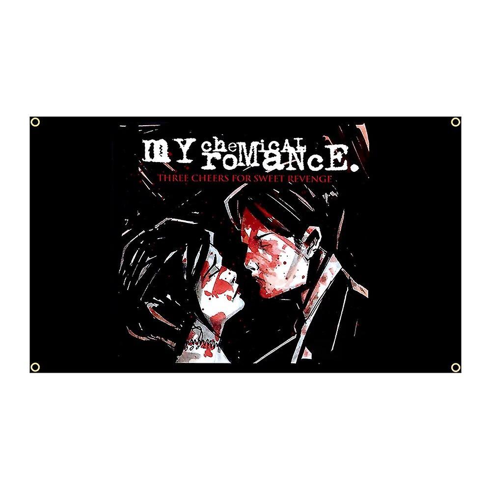 Scitoo 90x150cm My Chemical Romance Flag Banner Decoration Tapestry FLAGCORE 4 Holes In 4 Corners 60 x 90cm