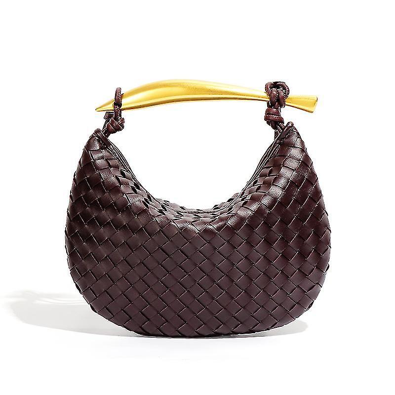 Sardine Tote Bag Woven Handbag Pu Leather Women's Party Evening Clutch Bags Ladies Hobo Tote Bag - Snngv Grape Purple