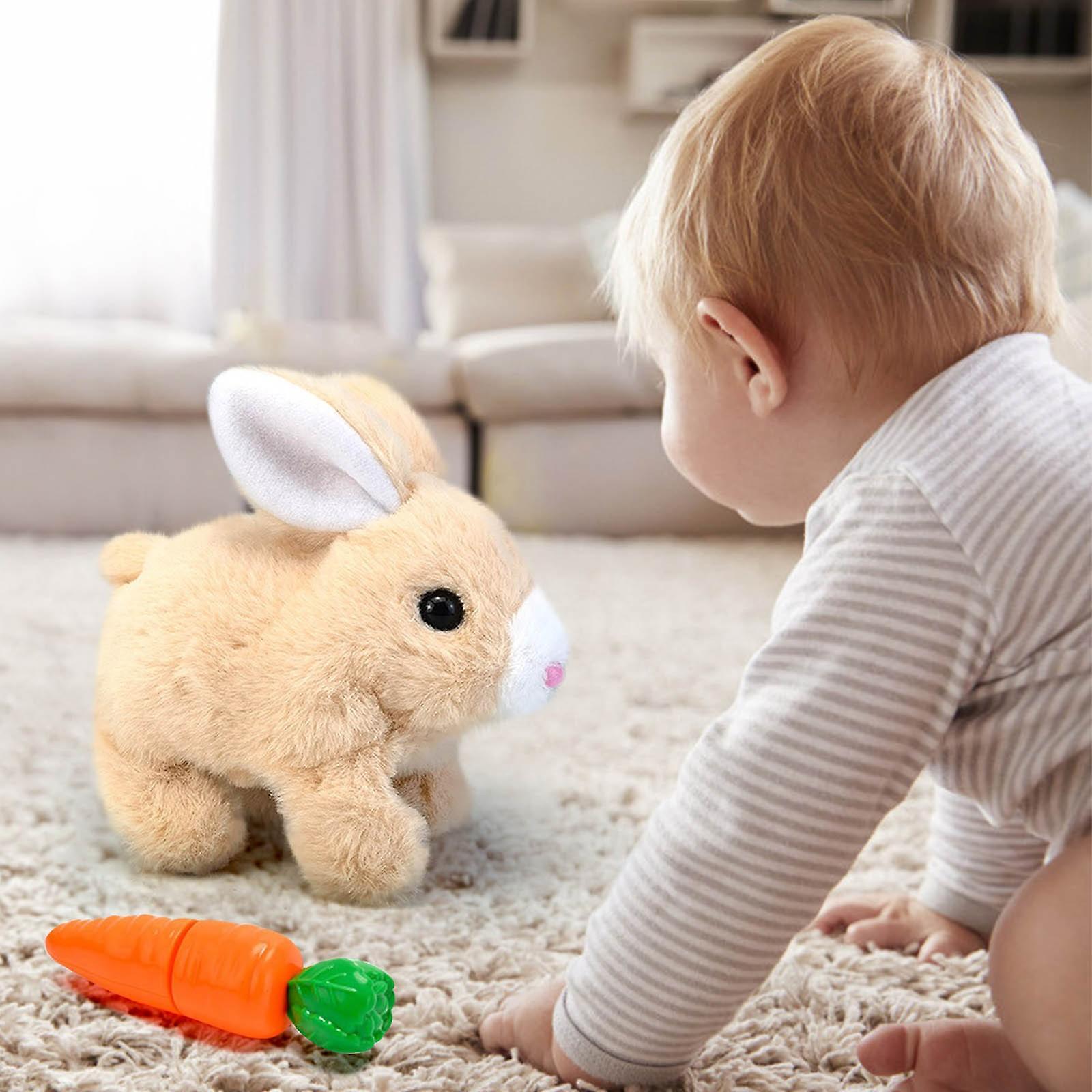 Baodan Bunny Toys Interactive Toys Bunnies Can Walk And Talk, Easter Plush Stuffed Bunny Toy Walking Rabbit Educational Toys For Kids, Hopping Ears...