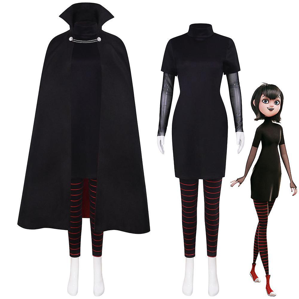 Baiyis Vampire Dracula's Daughter Costume Mavis Cosplay with Wig Halloween Disguise Carnival Costume With cape 120