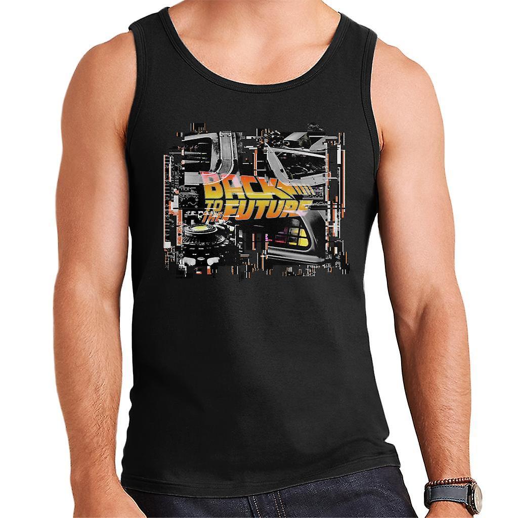 Back to the Future Delorean Montage Men's Vest Black Medium