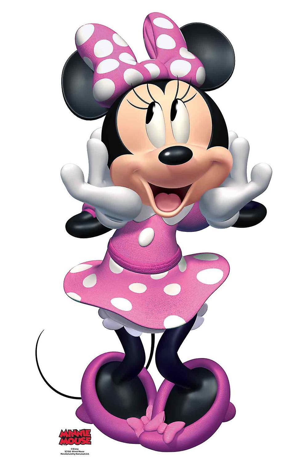 Minnie Mouse Pink Dress Official Disney Cardboard Cutout / Standee