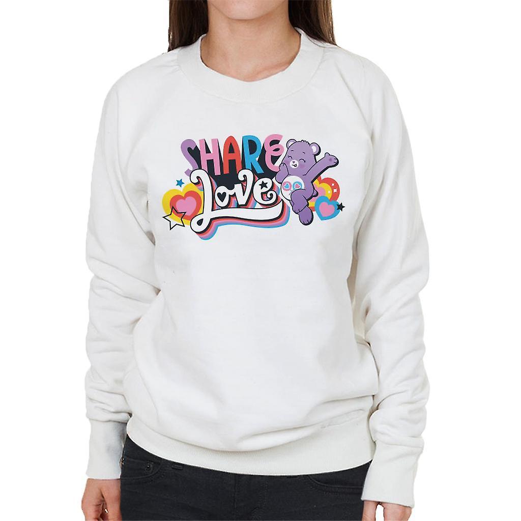 Care Bears Unlock The Magic Share Love Women's Sweatshirt White Medium