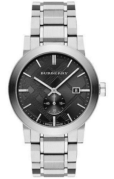 Burberry Bu9901 Dark Grey Dial Stainless Steel Men's Watch Silver One Size