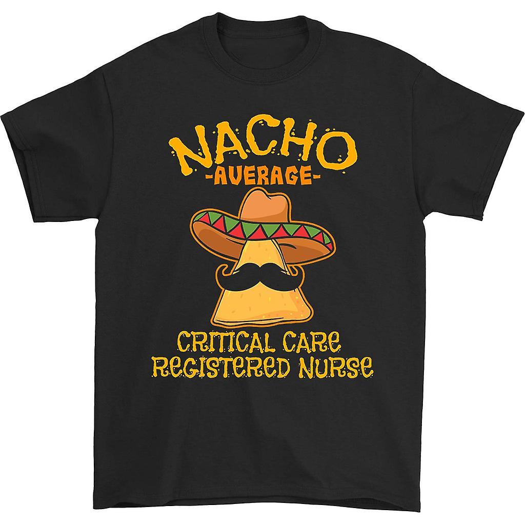 HISHARK Nacho average critical care registered nurse t-shirt Black XXXL