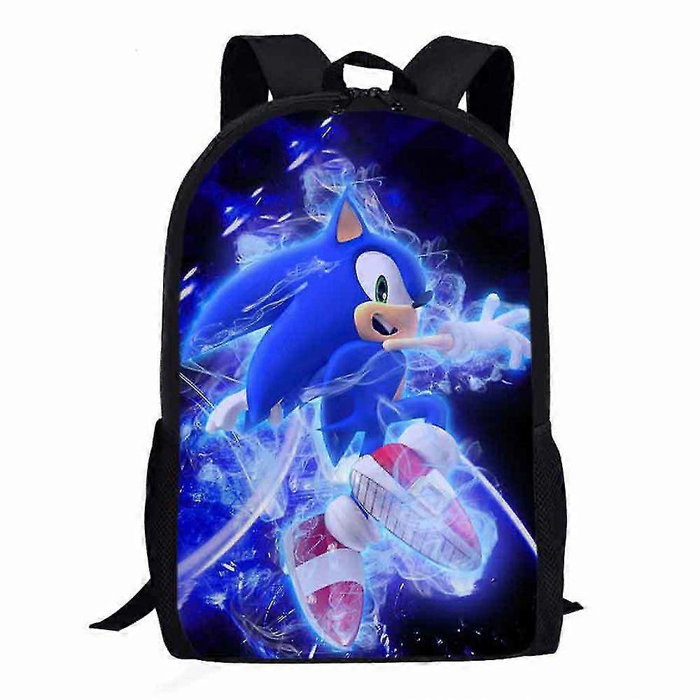 Lequeen Kids Sonic 3d Printing Backpack Novelty Cool Cartoon Elementary Student School Bag Bookbags Daypacks For Boys Girls B