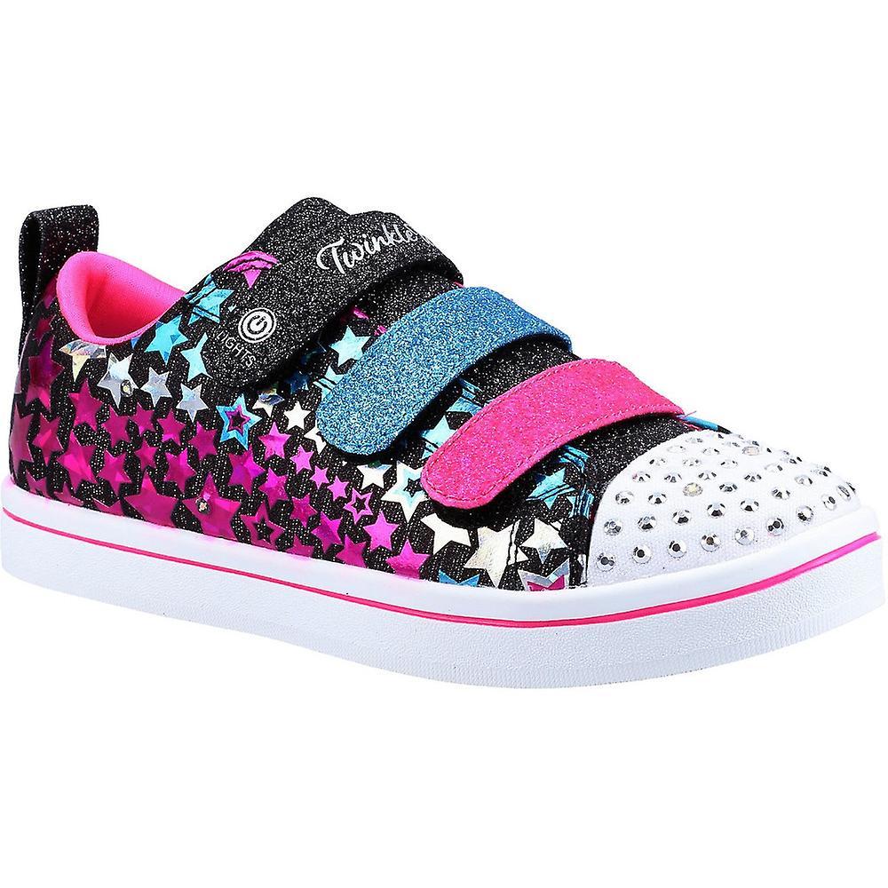 Skechers Girls Twinkle Toes Sparkle Rayz Star Blast Shoes Black Multi UK Size 13 (EU 32)