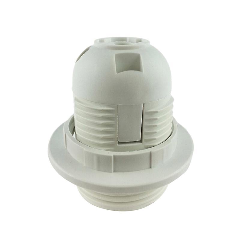 Shanghai Yiting Trading Co Ltd Small Screw E27 Light Bulb Lamp Holder Pendant Socket Lampshade Ring White