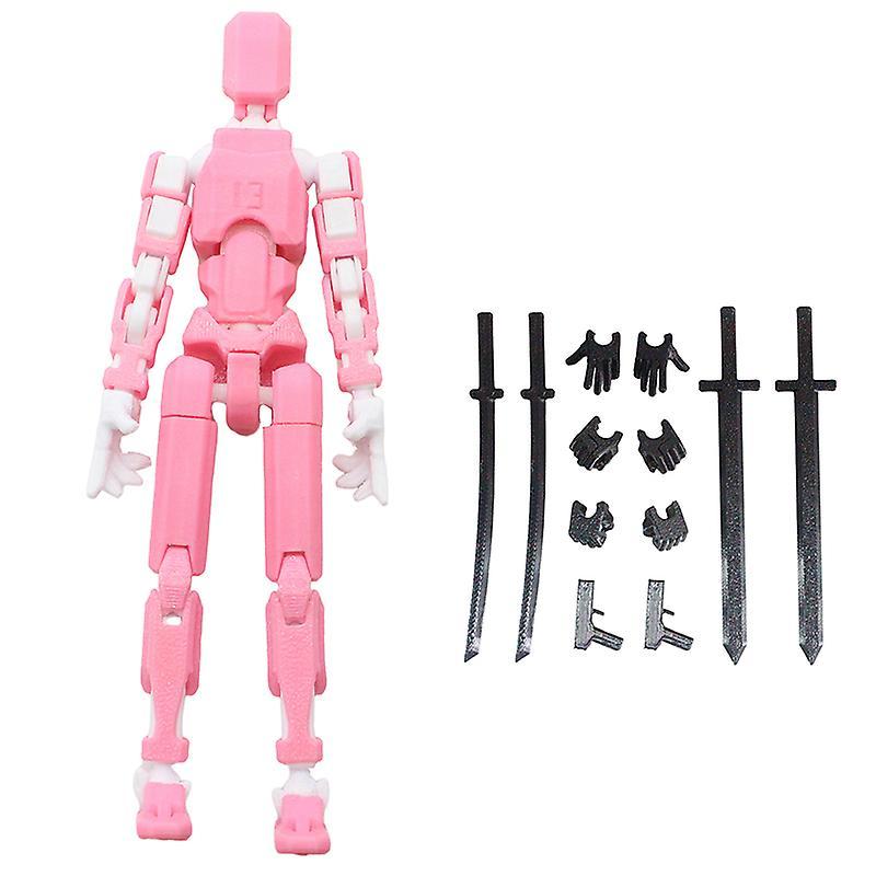 Unbrand Multi-jointed Movable Robot 3d Printed Mannequin Toyslucky 13 Dummy Action Pink