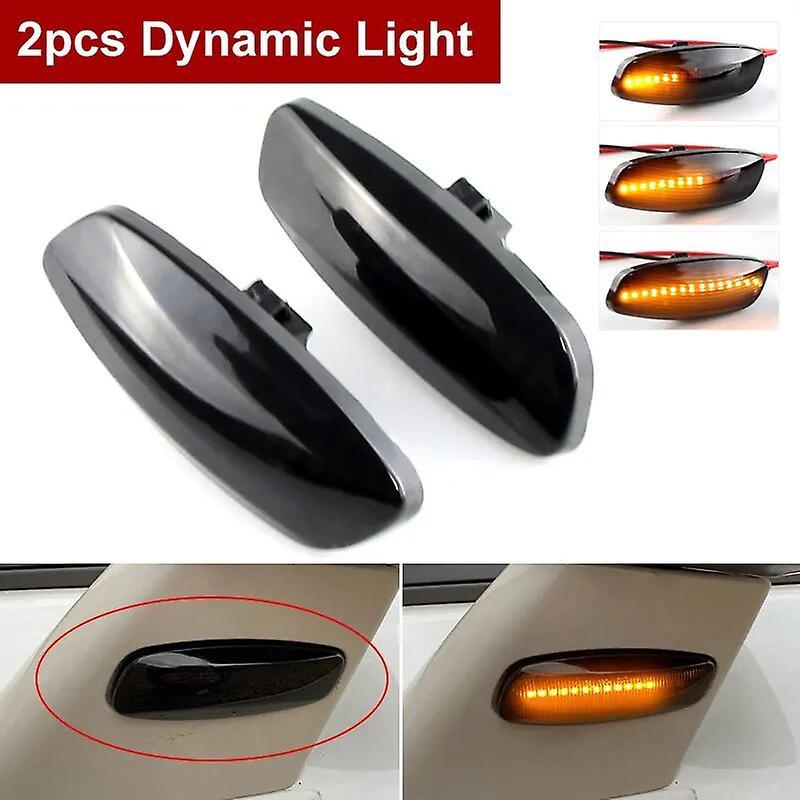 Bicaco 2x Led Car Dynamic Turn Signal Light Side Marker Lamp Blinker Amber For Peugeot 207 2006-2015 308 2007-2015 3008 2009-2016 2pcs LED Light CHINA