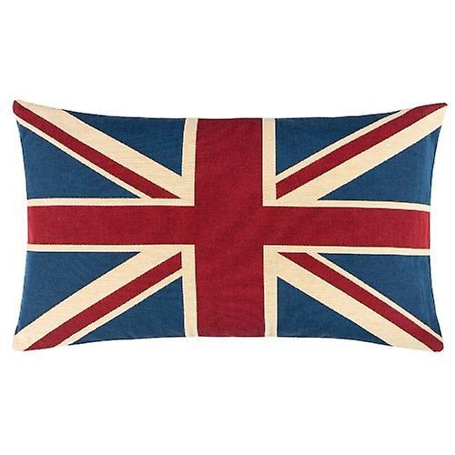 Evans Lichfield Tapestry Union Jack Cushion Cover Blue/Red 32cm X 46cm