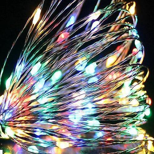 Slowmoose Usb Led String Copper, Silver Wire Garland Waterproof Fairy Lights Multicolor USB power / 10m 100leds