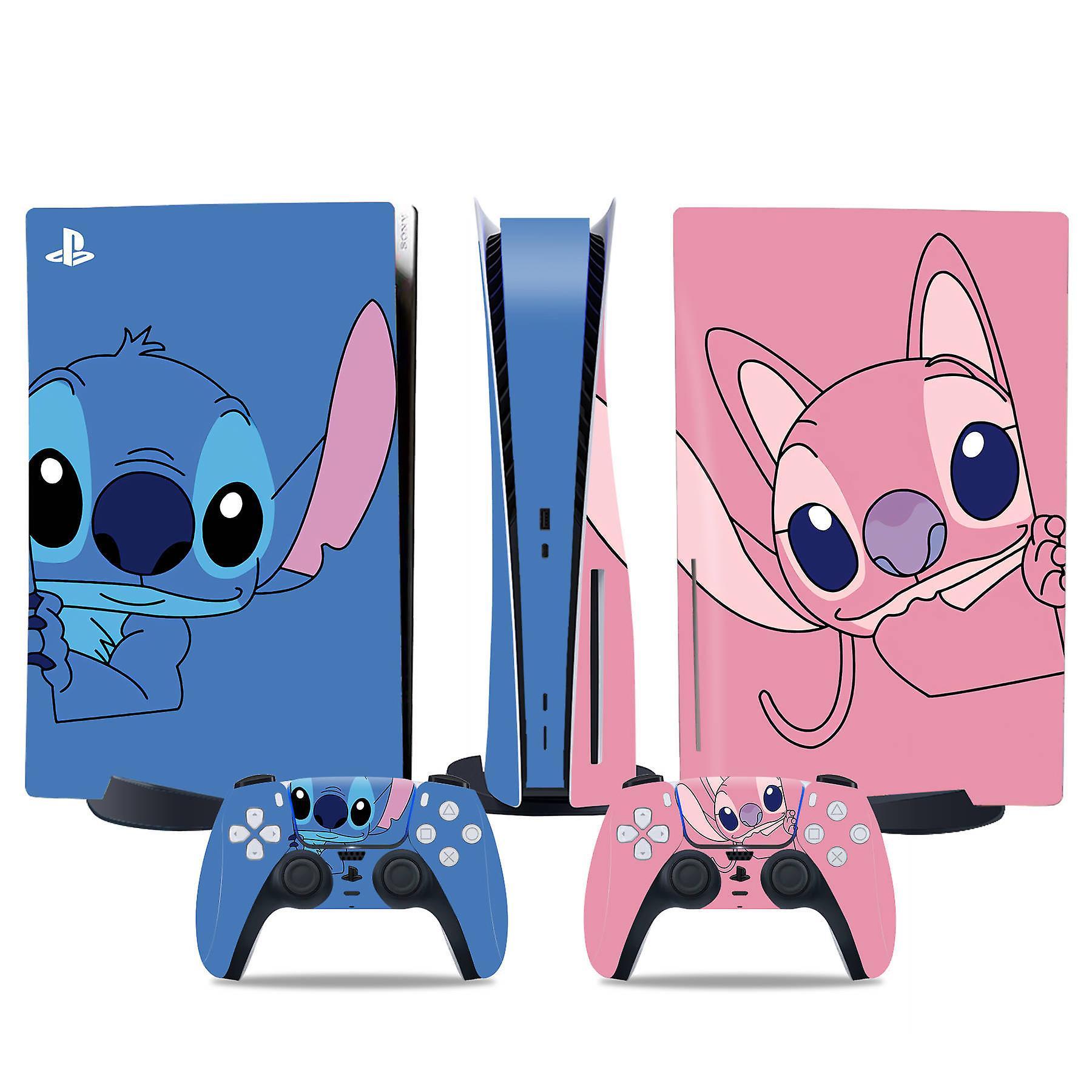 Ubiuo PS5 optical drive version sticker, cool PS5 skin,controller handle,for PS5 console and controller,Adorable Sticker,Cute skin,Cartoon anime,Li...