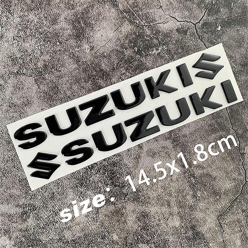 Redkid For Suzuki 3d Logo Sticker Car Decal Tank Emblem Silver Gold Badge Black small