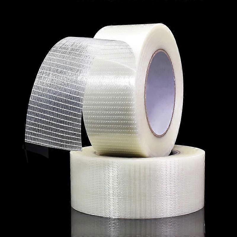 Augro Transparent Bi Directional Filament Tape,50m x 50mm (Pack of 2)