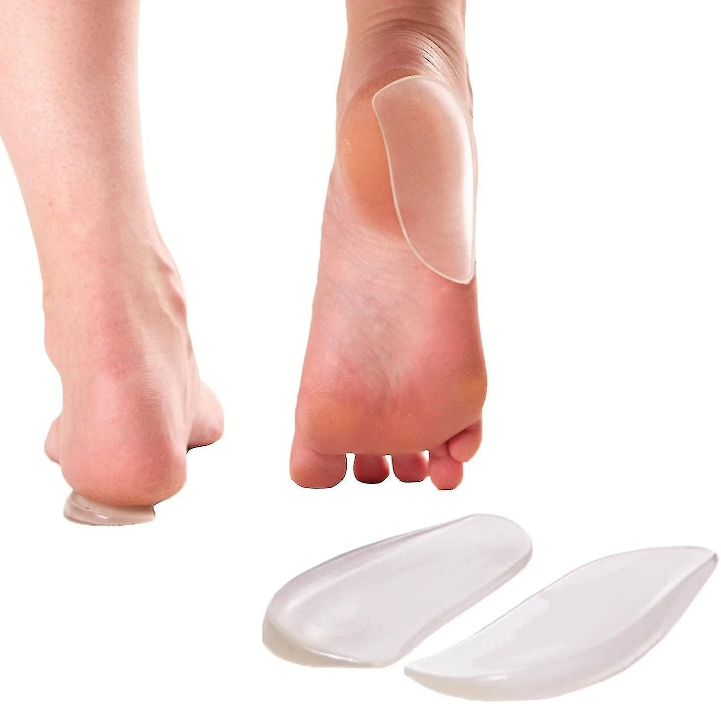 Exia Medial Lateral Heel Wedge Silicone Insoles (pair) - Supination Pronation Corrective Adhesive Shoe Inserts For Foot Alignment, Knock Knee Pain,...