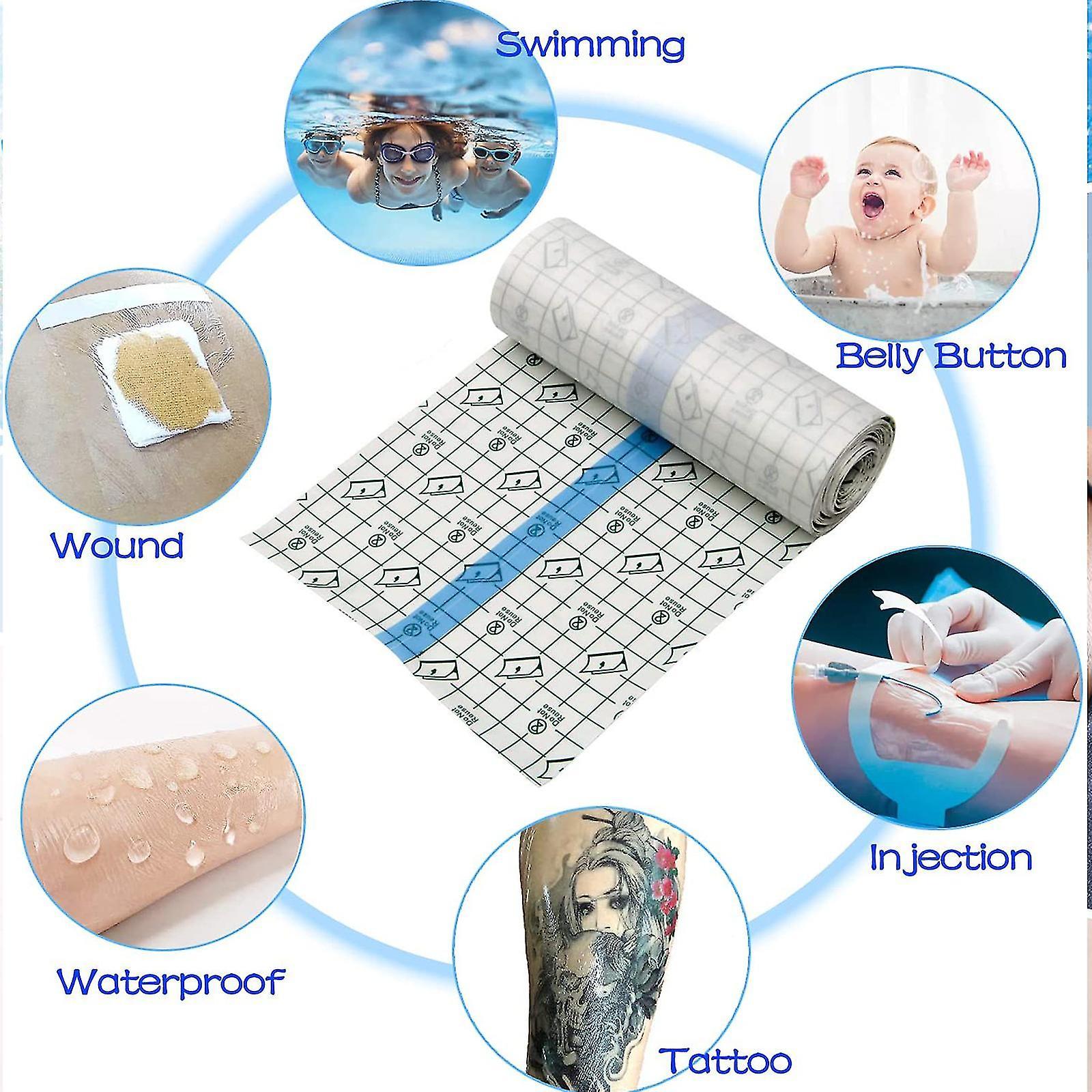 Tinor Waterproof Bandage Transparent Shower Medical Plaster Roll Stretch Wound Dressings Tattoo Bandage 5cm * 10m