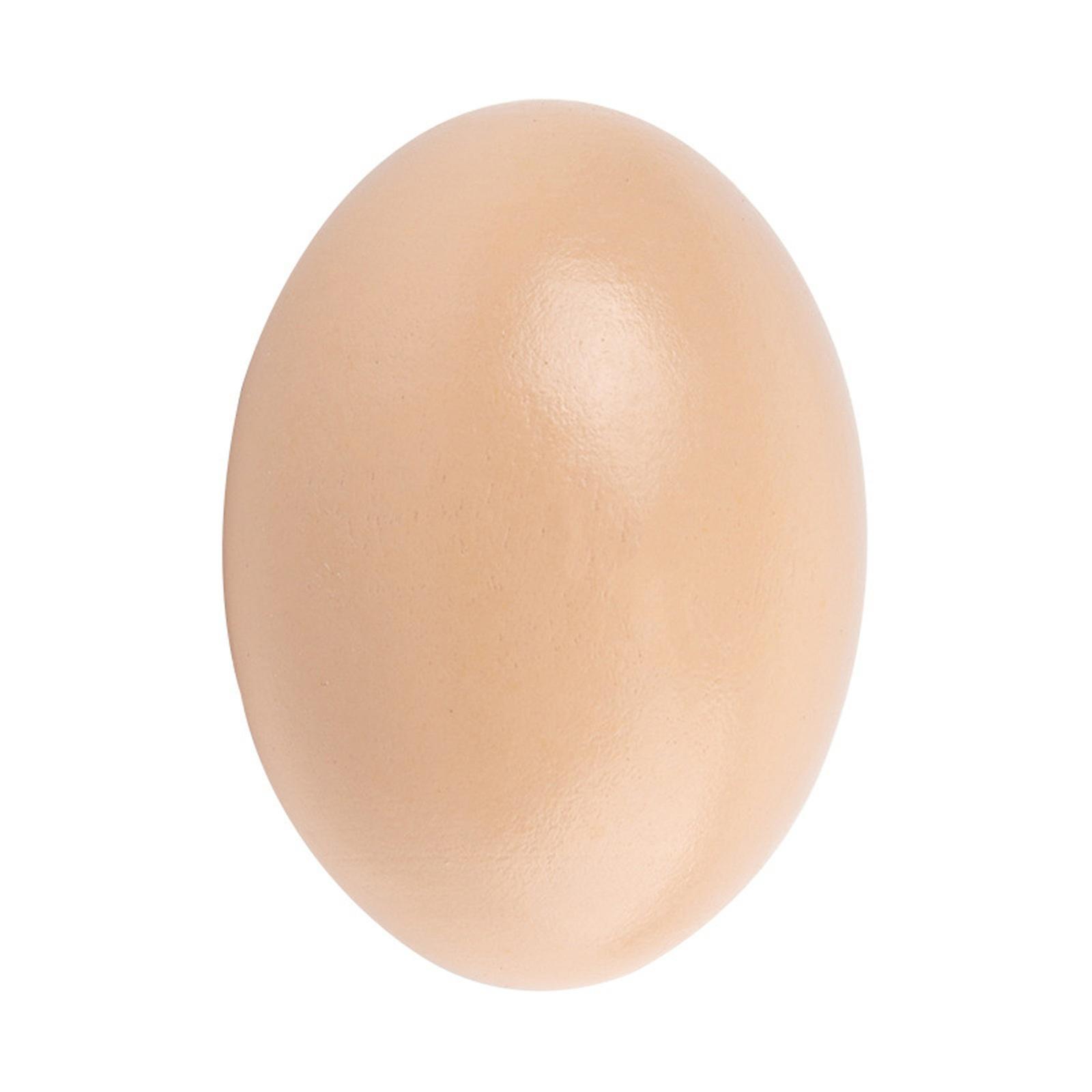 Gaoguang 1 Pieces Simulation Easter Eggs Wooden Fake Eggs 2.3 Inch Solid Eggs 241440 Beige