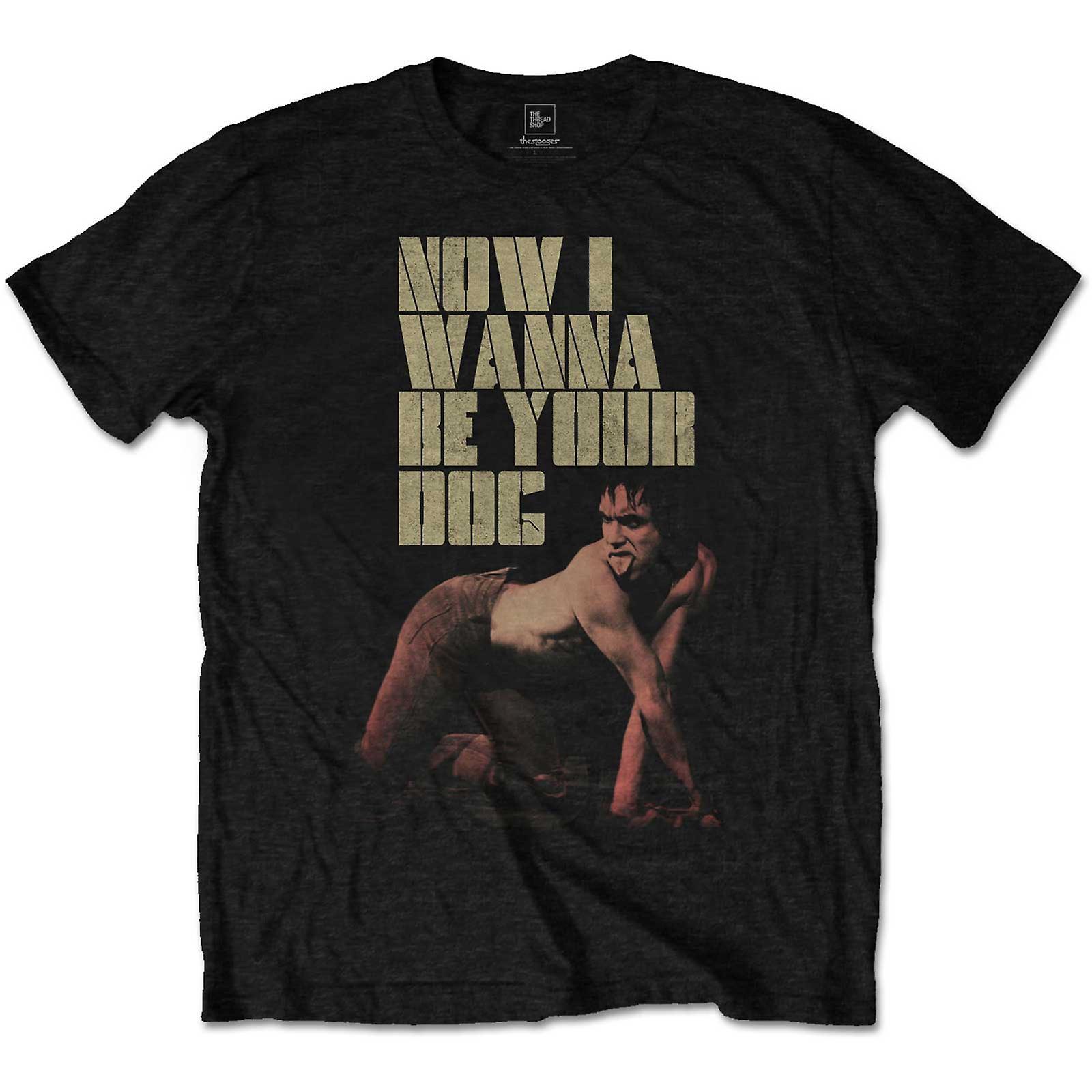 Bitcruncher Iggy Pop and the Stooges I Wanna Be Your Dog Official Tee T-Shirt Mens Black L