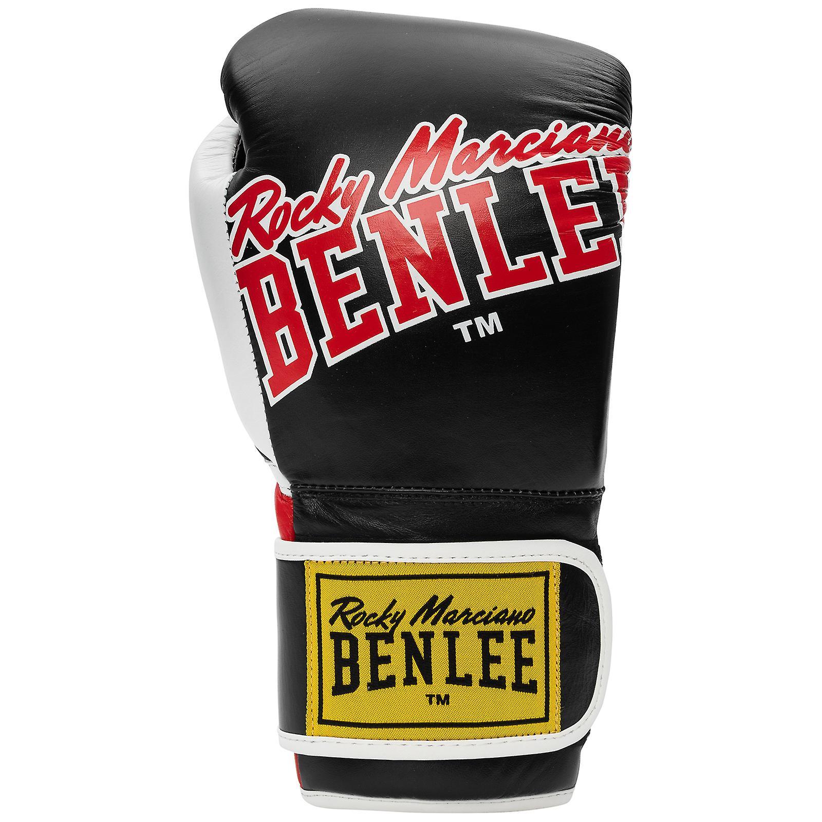 Benlee Boxing Gloves Leather Bang Loop black / red 14 oz