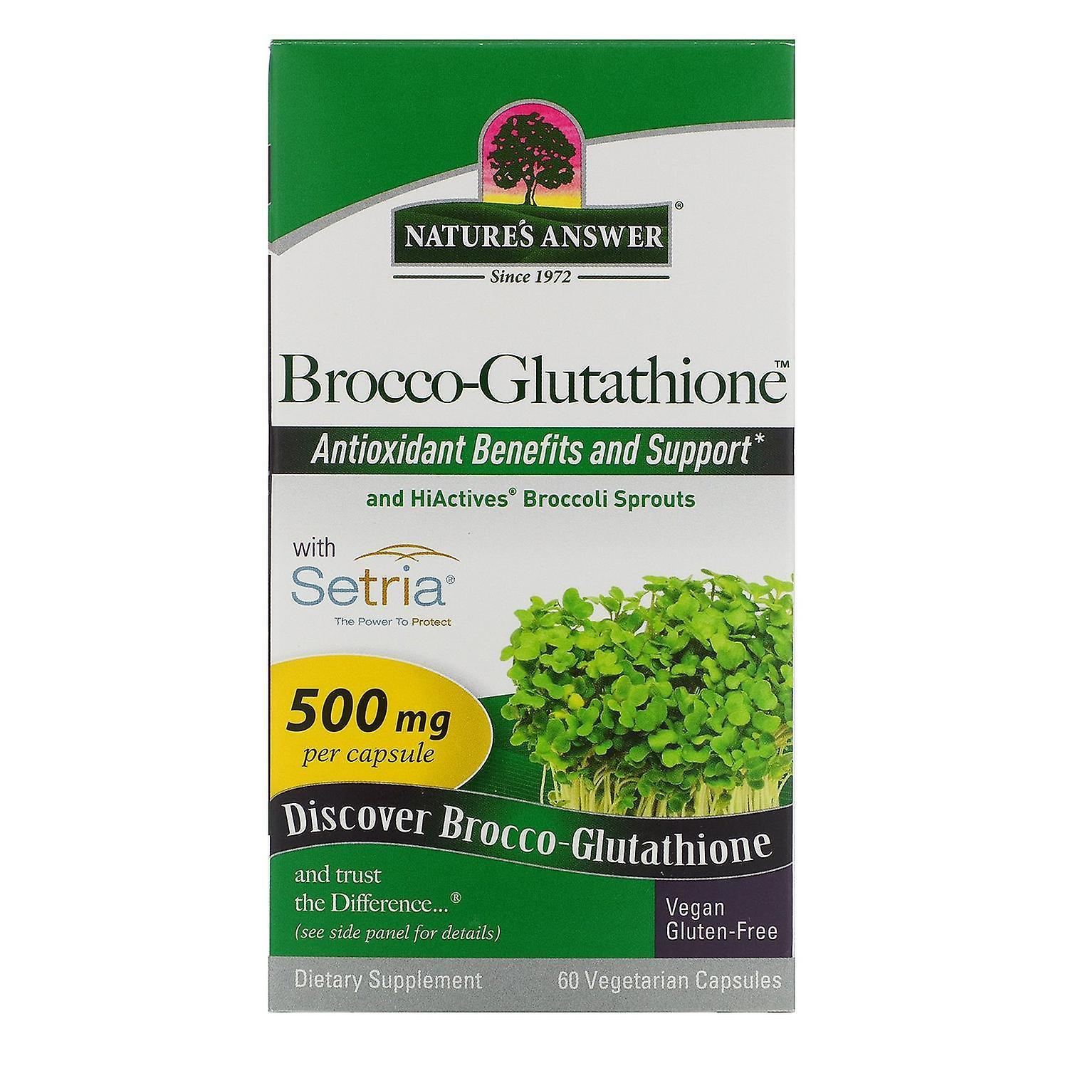 Nature's Answer, Brocco-Glutathione, 500 mg, 60 Vegetarian Capsules